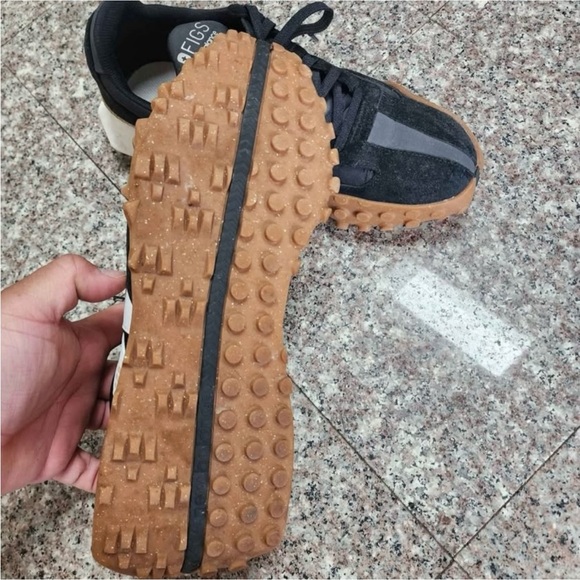 Figs Men's Sneakers in Black, White, and Tan - Picture 2 of 2